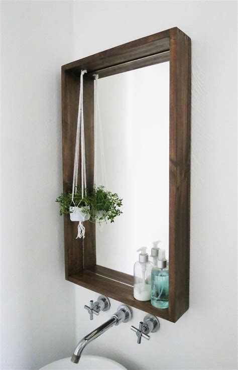 Diy Wood Frame For Bathroom Mirror : How to Frame a Mirror with Wood — Tag & Tibby Design ...