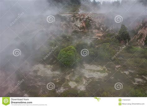 Taupo geothermal park stock photo. Image of taupo, activity - 116442424