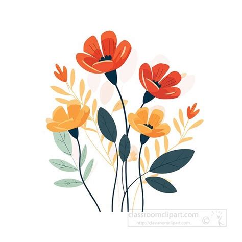 Flower Clipart-cut blooming flowers clip art