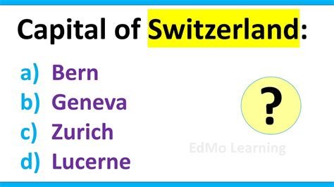 CAPITALS QUIZ. COUNTRIES OF EUROPE. GEOGRAPHY TEST. - YouTube