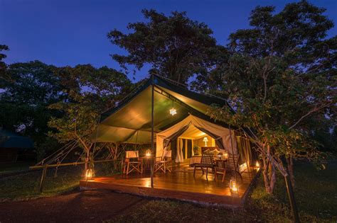 Safari guest tent by night, Little Governors Camp, Masai Mara, Kenya, | Luxury safari, Safari ...