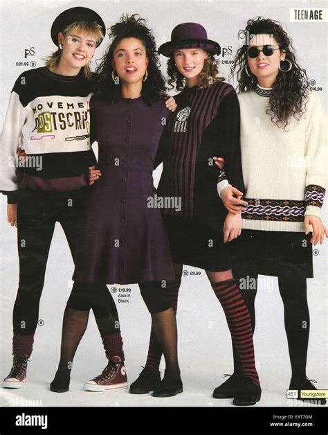 1980s UK Teenagers Fashion Catalogue/ Brochure Plate Stock Photo - Alamy