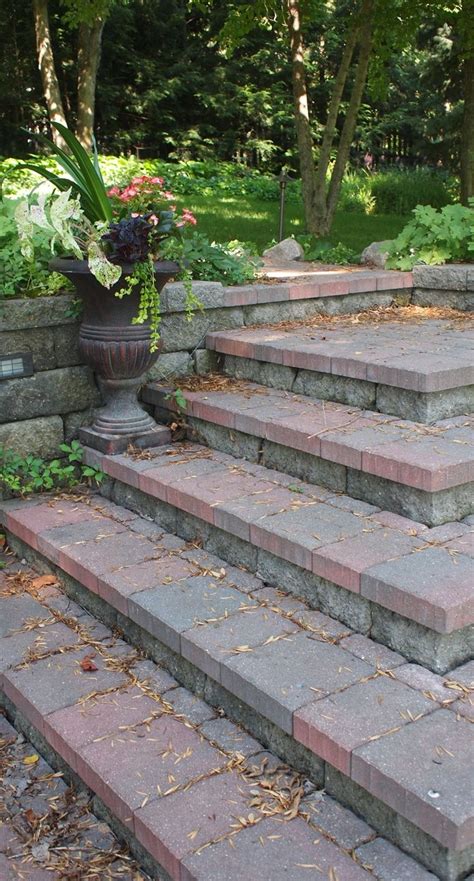 Segmental Retaining Wall (SRW) Block Steps with Paver Treads | #SNLscapes #LandscapeDesign #SRW ...