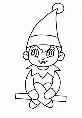 Coloring Pages Of Elf On A Shelf sketch template