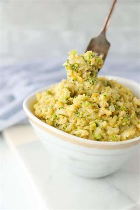 Keto Cheesy Broccoli & Cauliflower Rice – Take Recipe