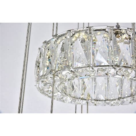 Elegant Lighting 3503G5LC Monroe LED 26 inch Chrome Chandelier Ceiling ...