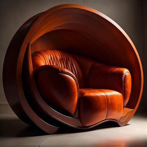 Premium Photo | Modern leather armchair in the living room generative ai