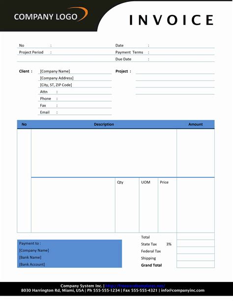 Microsoft Office Template Invoice * Invoice Template Ideas