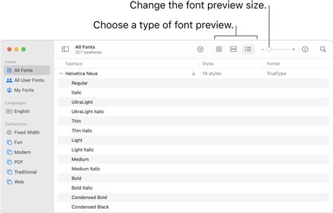 View and print fonts on your Mac in Font Book - Apple Support (PH)