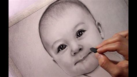 Newborn Baby Portrait Painting Realistic Pastel Painting Drawing ...