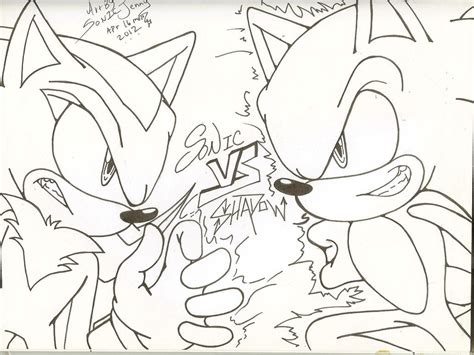 .:OLD ART:.Sonic VS Shadow by SONICJENNY on DeviantArt