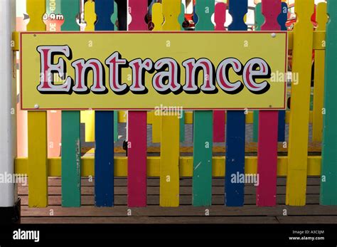 Entrance sign at a Fun Fair Stock Photo - Alamy