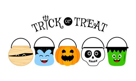 Trick Or Treat Bucket Illustrations, Royalty-Free Vector Graphics ...