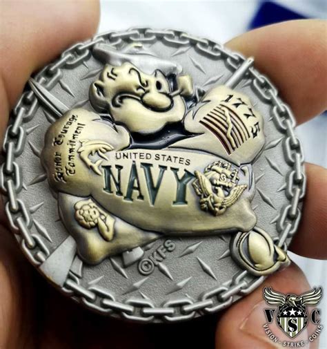 Popeye The Sailor Man Navy Tattoo US Navy Challenge Coin