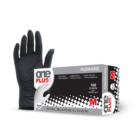 Buy Nitrile Powder-Free Examination Gloves Black - OnePlus Packaging