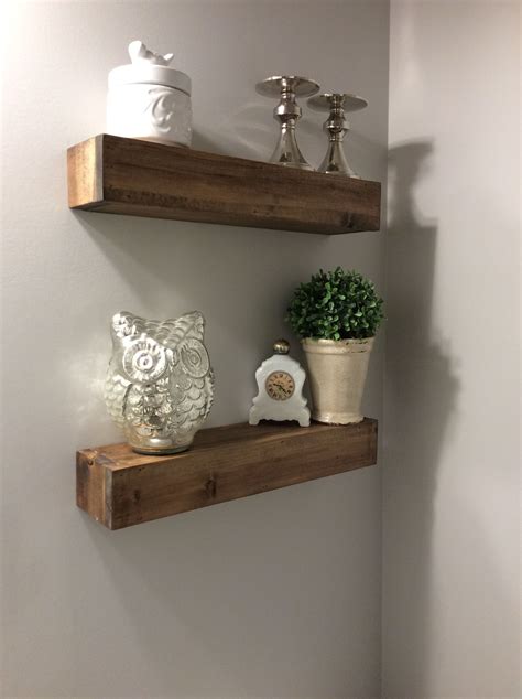 RUSTIC Wood Floating shelves | Floating shelves, Wood floating shelves, Shelves