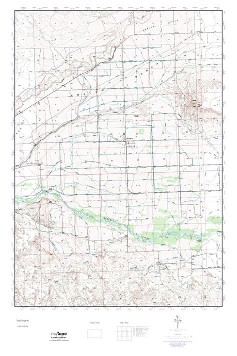 MyTopo Burlington, Wyoming USGS Quad Topo Map