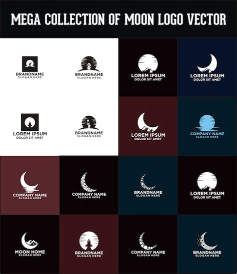 Premium Vector | Half moon logo