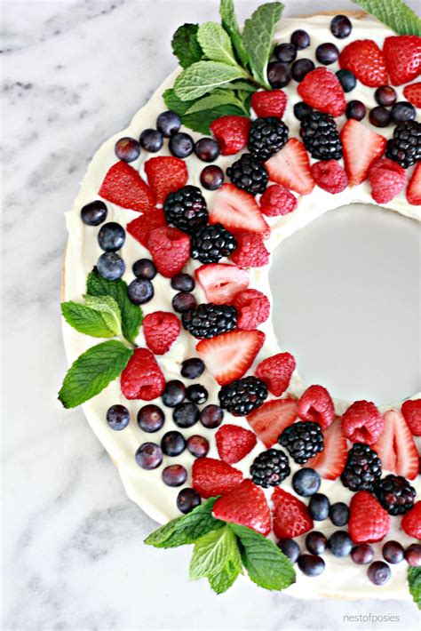 Fruit Pizza Christmas Wreath