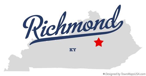 Map of Richmond, KY, Kentucky