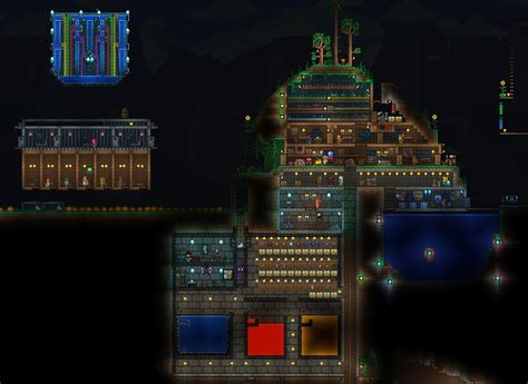 My base at the beginning of hard mode : r/Terraria