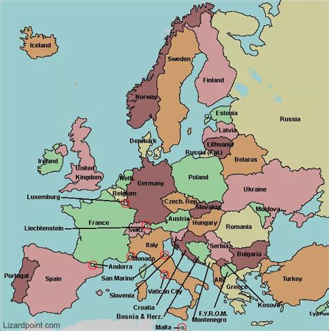 labeled map of Europe Europe Quiz, Europe Map, Croatia Map, Map Quiz ...