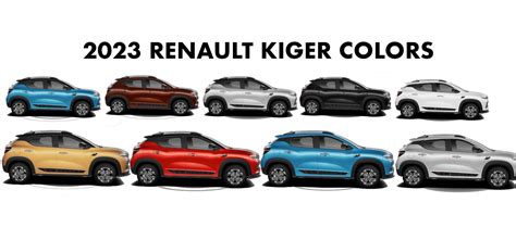 2023 Renault Kiger Colors: Blue, Red, Mustard, Brown, Silver, White ...