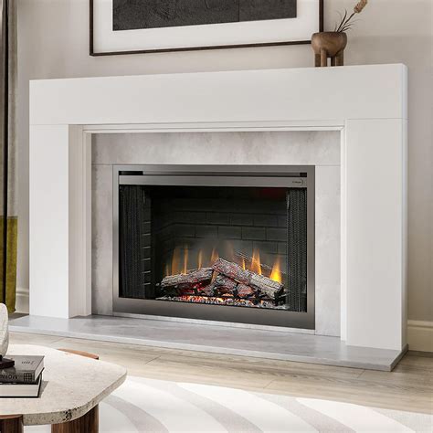 Modern Ember Sabine Contemporary Wood Fireplace Mantel Surround Kit ...