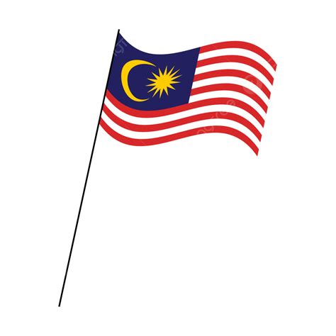 Waving Flag Of Malaysia On Transparent Background, Malaysian Flag ...