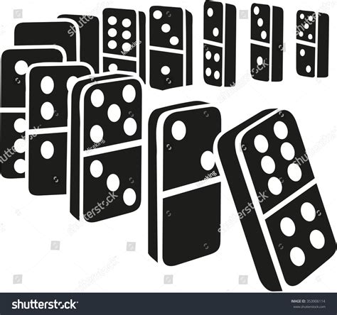 Domino Tiles Falling Stock Vector (Royalty Free) 353906114 | Shutterstock