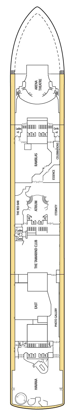 P&O Ventura Deck Plans: Ship Layout, Staterooms & Map - Cruise Critic