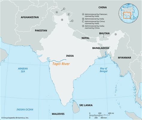 Tapti River | Map, India, & Facts | Britannica