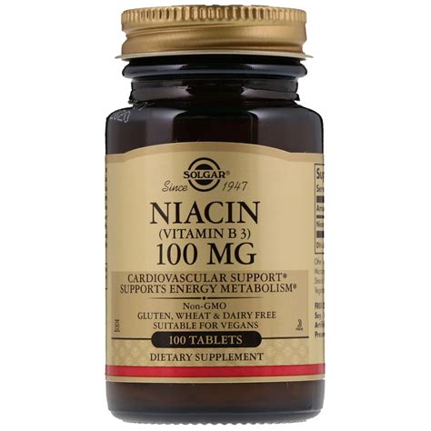 Solgar, Niacin (Vitamin B3), 100 mg, 100 Tablets | By iHerb