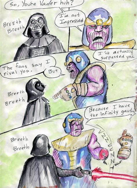 Vader V Thanos Comic by ArtofAWR on DeviantArt