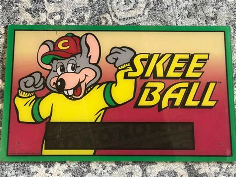 Chuck E Cheese SKEE BALL Arcade Marquee Wall Sign Art Restaurant ...