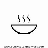 Soup Bowl Coloring Page  Ultra Pages sketch template