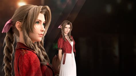 Final Fantasy VII Remake Aerith Version 2 Wallpaper - Cat with Monocle