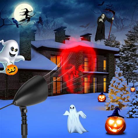 Amazon.com: Christmas Projector Lights Outdoor GYLEFY Halloween ...