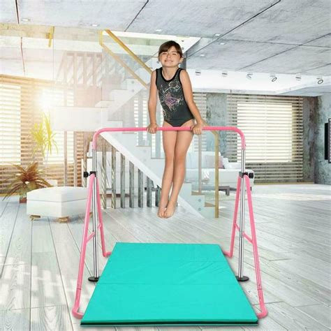 eBay #Sponsored Adjustable Gym Horizontal Bar Kids Gymnastics Training Kip Bars Home Play Pink ...