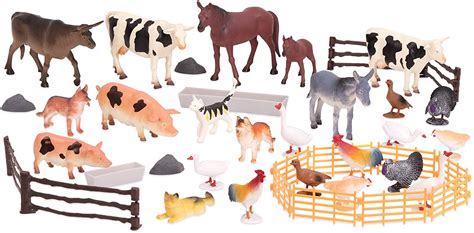 Terra by Battat – Country World – Realistic Cows Toys & Farm Animal Toys for Kids 3+ (60 Pc ...