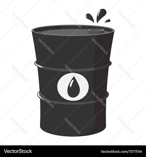 Metal oil barrel cartoon icon Royalty Free Vector Image