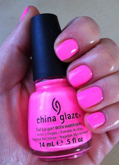 China Glaze Pink Neon | Pink nails, Bright pink nails, Nail polish