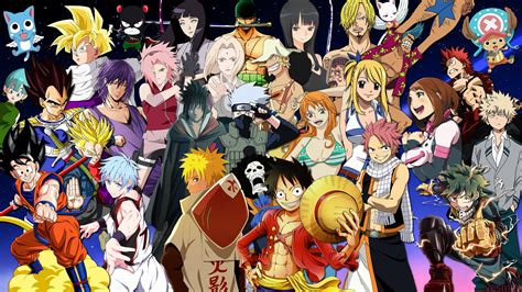 Assorted anime characters wallpaper, One Piece, Dragon Ball, Dragon ...