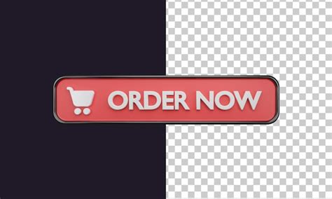 Premium PSD | Order now button in 3d rendering