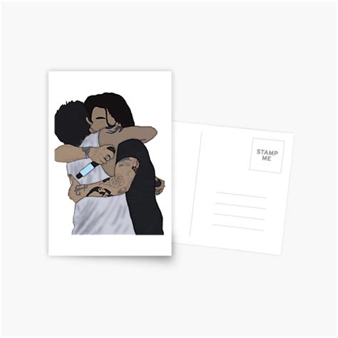 "Harry styles & Louis Tomlinson hugging drawing" Postcard by bigfootdil | Redbubble