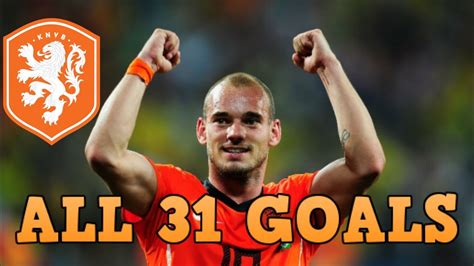 Wesley Sneijder - All 31 goals for The Netherlands - 2003-2018 - YouTube