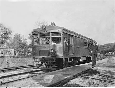 Vintage Railroad Pictures: Rare View of Unadilla Valley Railway Gas Car M-1