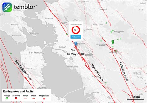 Hayward Fault Line Map