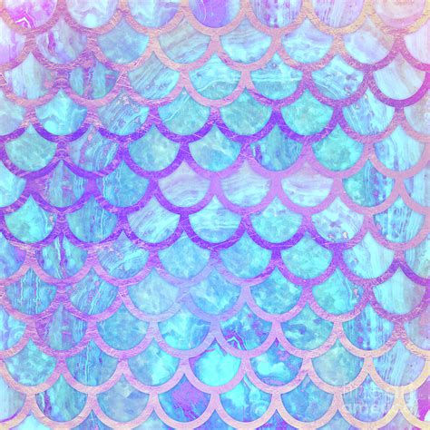 Mystical Mermaid Colorful Mermaid Tail Scales Pattern Painting by Tina Lavoie | Fine Art America