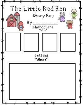 The Little Red Hen Story Map by Team inspire | Teachers Pay Teachers